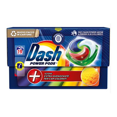 Detersivo Bucato Dash Pods Power Igiene E Colore x 19 pezzi