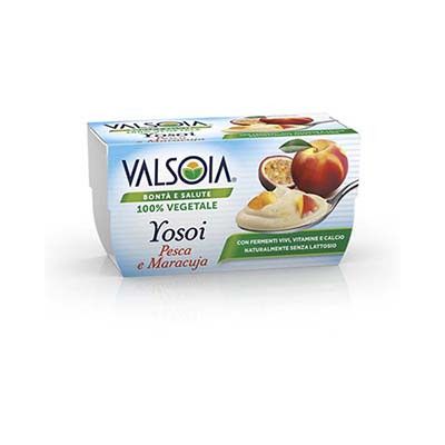 Yogurt Vegetale Valsoia Yosoi Pesca E Maracuja Gr 125 x 2 pezzi - Connie,  spesa online e spesa a domicilio